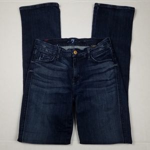 7FAM Distressed Skinny Bootcut Jeans